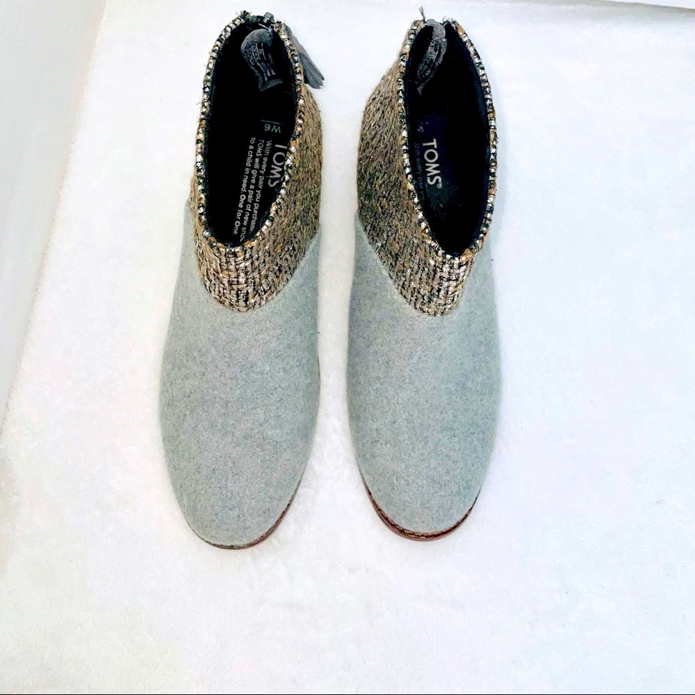 Toms Leila Gray Short Boots - Picture 3 of 9